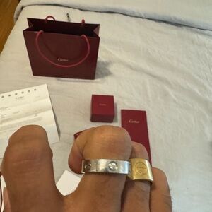 Cartier white gold with 3 diamonds